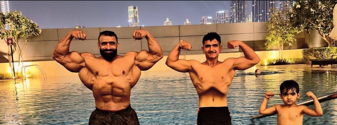 نتیجه دادن تلاش های پسر کم سن و سال هادی چوپان برای خوش فرم کردن بدنش+فیلم/ پسر کو ندارد نشان از پدر😍