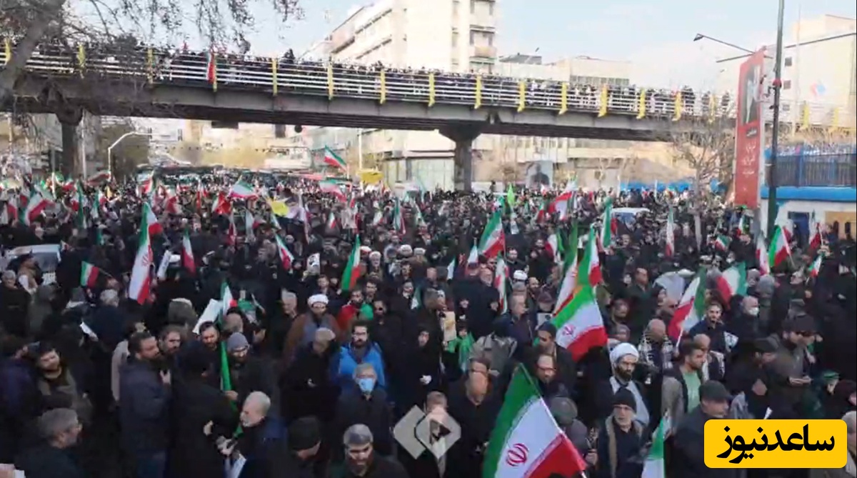 تایم‌‌ لپس| حضور مردم تهران در تشییع شهدای جنگ رمضان