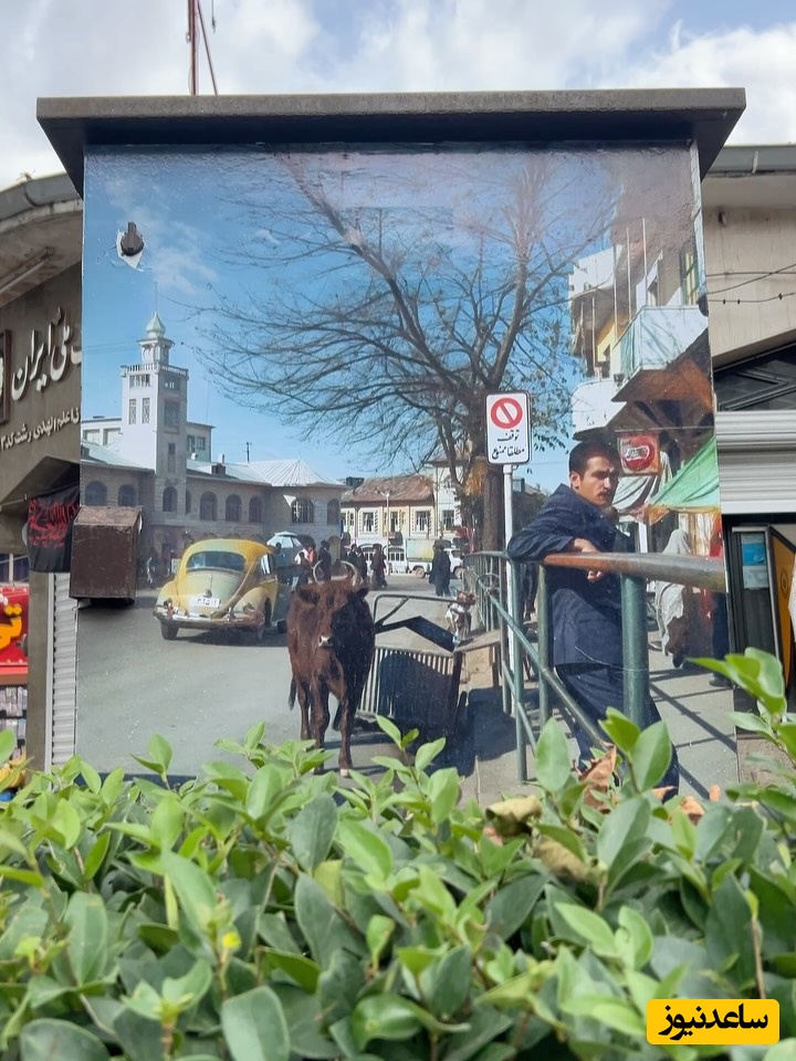 خلاقیت باورنکردنی نقاش برای زیباسازی شهر با جعبه برق حماسه آفرید / وقتی هنر خیابان‌های دهه 40 گیلان را زنده می‌کند؛ کیا اینجا رو دیدن؟ + ویدئو