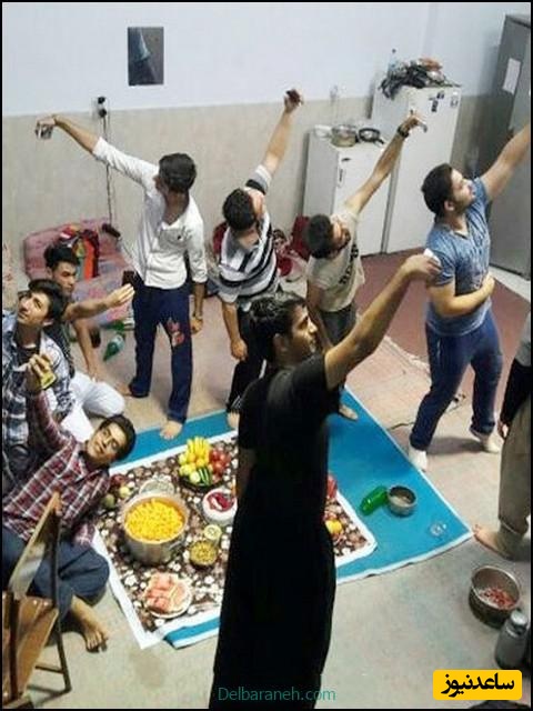 عکس بامزه‌ و باحالی که از یک خوابگاه دانشجویی بیرون آمد / دبیرِ دانشجویی برای مقابله با "خفاشِ آشپزخانه"!