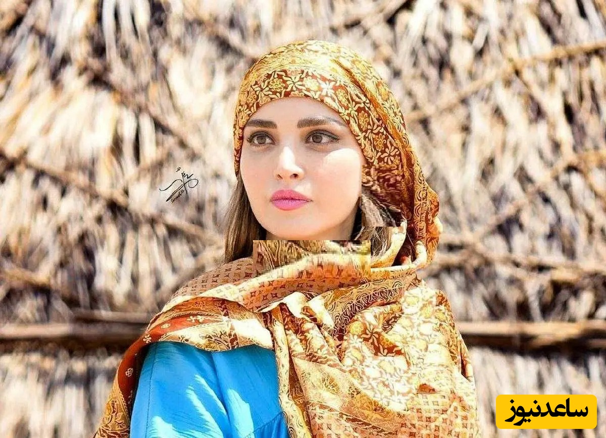 روسری جذاب بهنوش طباطبایی، با طرحی خاص در پشت صحنه سریال سووشون+ عکس