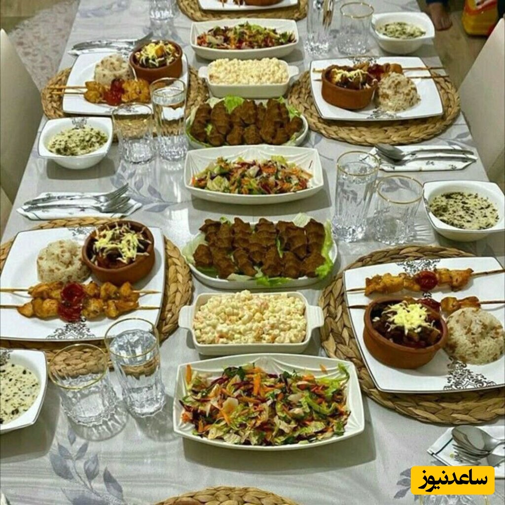 چیدن میز افطار