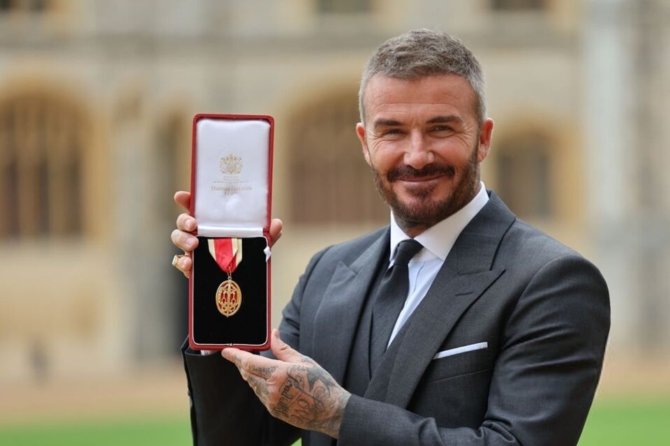 سر دیوید بکام شوالیه شد