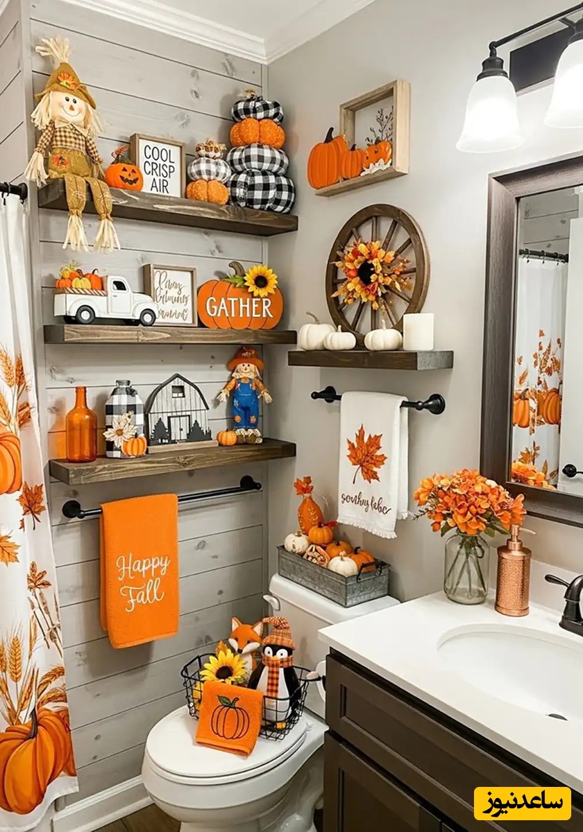 دکوراسیون پاییزه سرویس بهداشتی