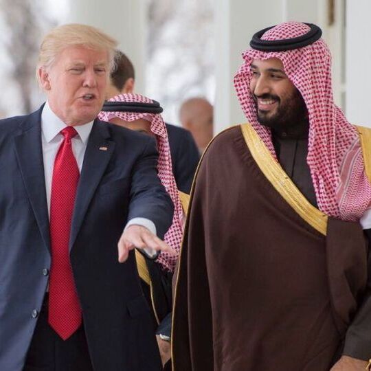 محمد بن سلمان در کنار ترامپ