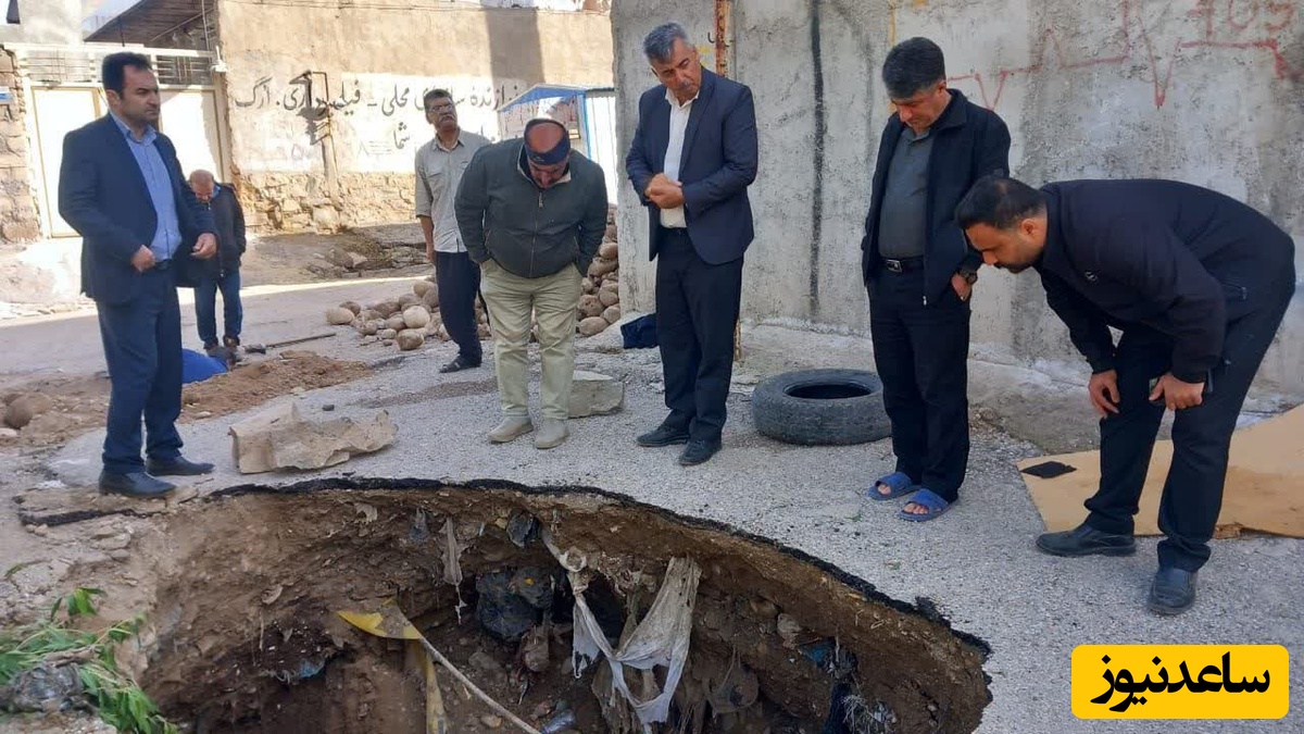 فرونشست‌های خیابانی در لالی این‌بار به خیابان آبان رسید