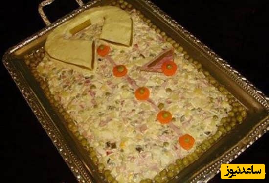 طنز روز مرد2؛ خلاقیت خنده دار عروس اردبیلی برای تزیین سالاد الویه برای همسرش با خیارشور بار دیگر ثابت کرد که هنر نزد ایرانیان است و بس/ سازمان حمایت از مردان ابراز نگرانی کرد😂