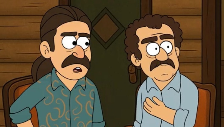 (ویدئو) انیمیشن کارتونی پایتخت7 / سکانس تماشایی بعد از حمله خرس  با هنرنمایی محسن تنابنده و ریما رامین فر وقتی دور هم نشستن و غیبت غش کردن هومن حاجی عبداللهی رو میکنن😂