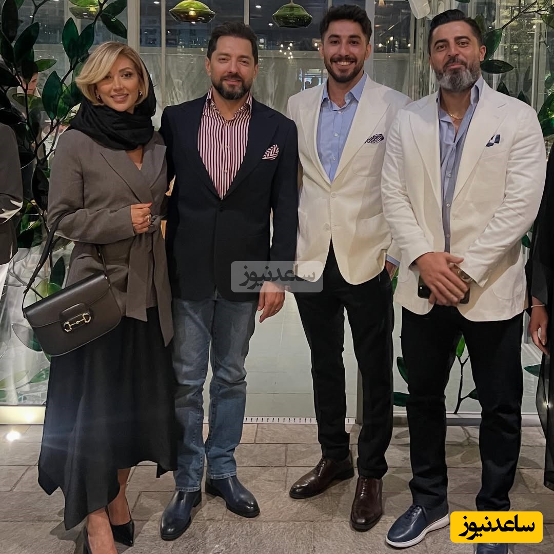 فیلم/نگاهی به چیدمان پرزرق و برق رستوران بهرام رادان و همسرش مینا مختاری به سبک اروپایی/ از تراس سرسبز و کتابخانه تا تاج گل های غول پیکر و دسرهای فرانسوی مزین به ورقه طلا+ عکس