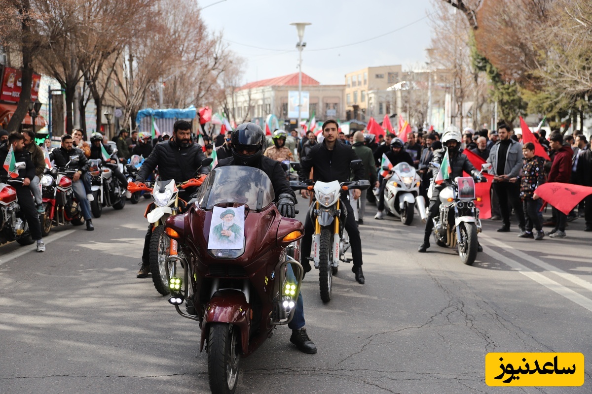 حضور پرقدرت موتورسنگین سواران تبریز در مراسم بیعت با آیت الله سید مجتبی خامنه ای رهبر انقلاب+فیلم