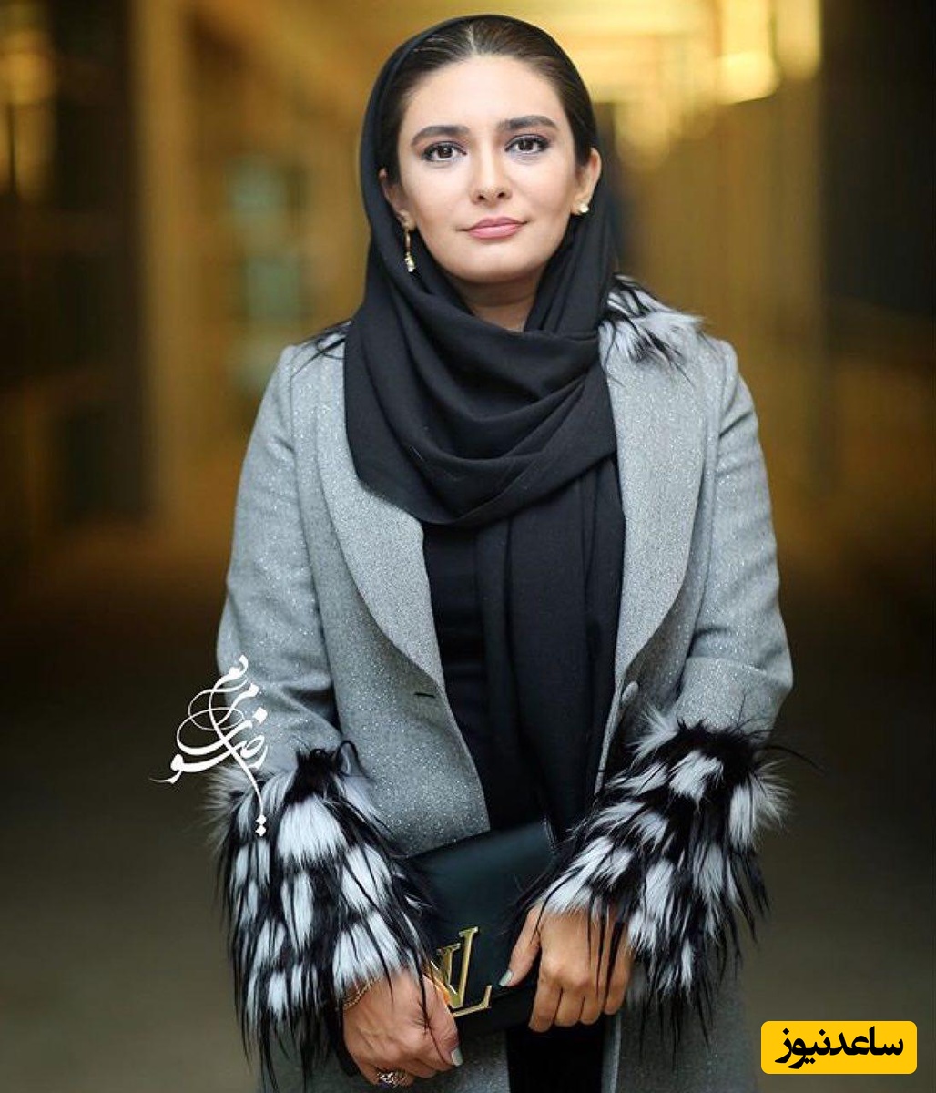 استایل بسیار زیبای لیندا کیانی و کیف محشر نارنجی رنگش با نقاشی های مینیاتوری