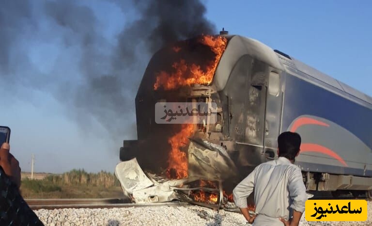 (ویدیو) لحظه وحشتناک برخورد قطار با خودرو در بغداد...