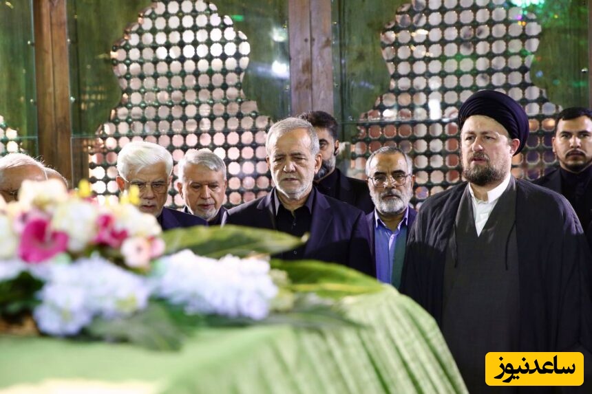 فاتحه‌خوانی پزشکیان بر مزار چهارمین رئیس‌جمهور ایران در دومین روز از هفته دولت +عکس
