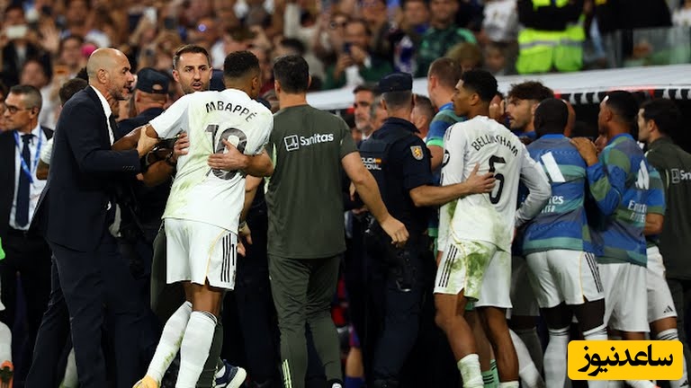 وینیسیوس آغازگر جنجال در ال‌کلاسیکو / درگیری شدید رئال مادرید و بارسلونا در لحظات پایانی