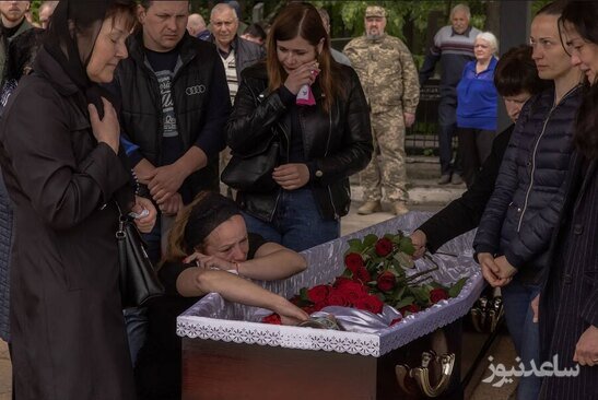 مراسم خاکسپاری یک سرباز ارتش اوکراین در شهر کی یف/ گتی ایمجز