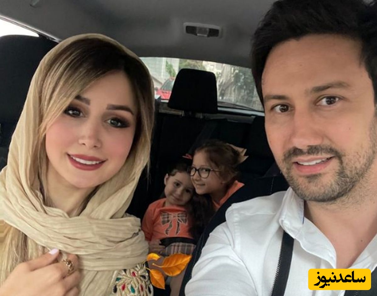 لحظه احساسی دیدار سپیده بزمی پور و دخترانش با شاهرخ استخری در فرودگاه/ نبات هم که با شیطنتهاش فرودگاه رو گذاشته رو سرش