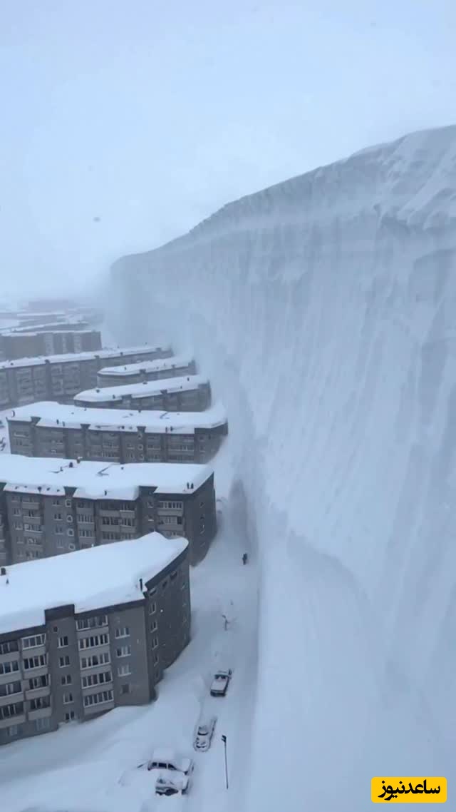 فاجعه سفید در روسیه / بارش برف آخرالزمانی، شهر را ناپدید کرد + ویدئو