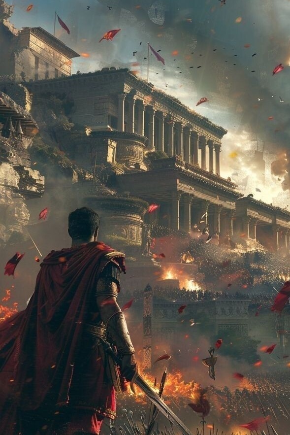 ویدیو| تصاویر نفس‌گیر از آخرین روزهای «امپراتوری روم باستان»؛ شاهکاری بی‌نظیر از هوش مصنوعی