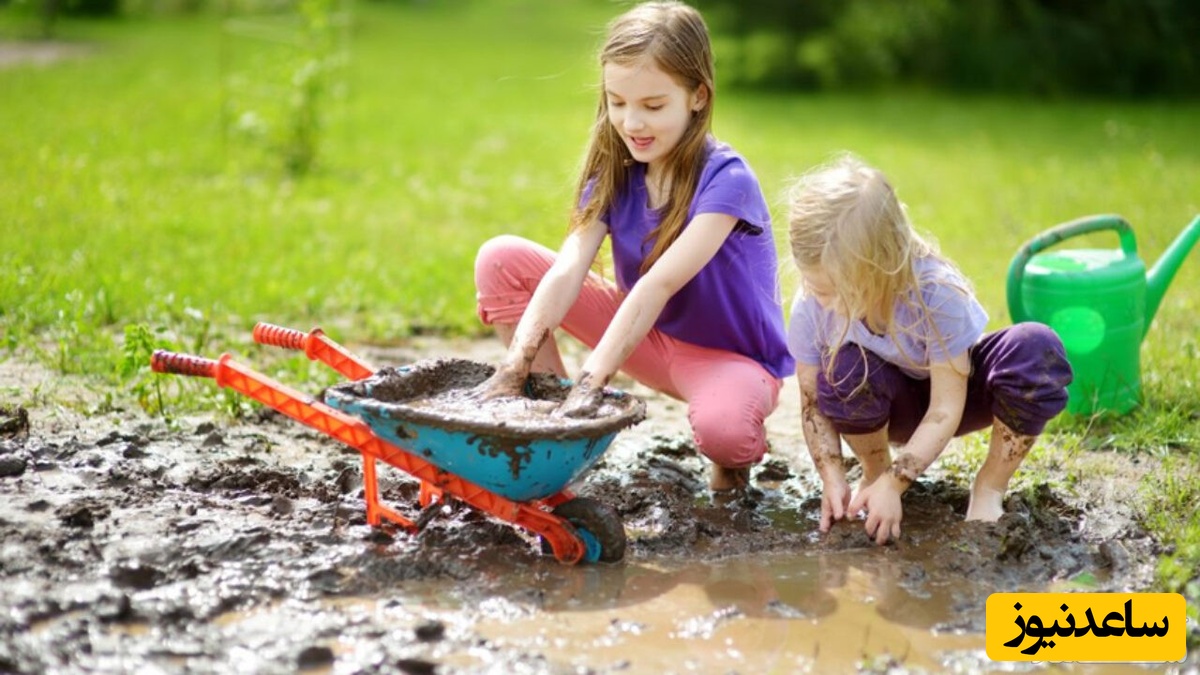  بازی کردن کودکان در طبیعت