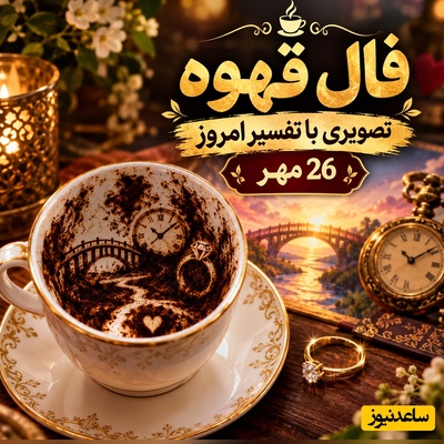 فال قهوه تصویری فردا یکشنبه 26 مهر 1405/ راز انگشتر در فال قهوه امروز؛ کسی برای یک تعهد ابدی و عاشقانه به سمت شما می‌آید!