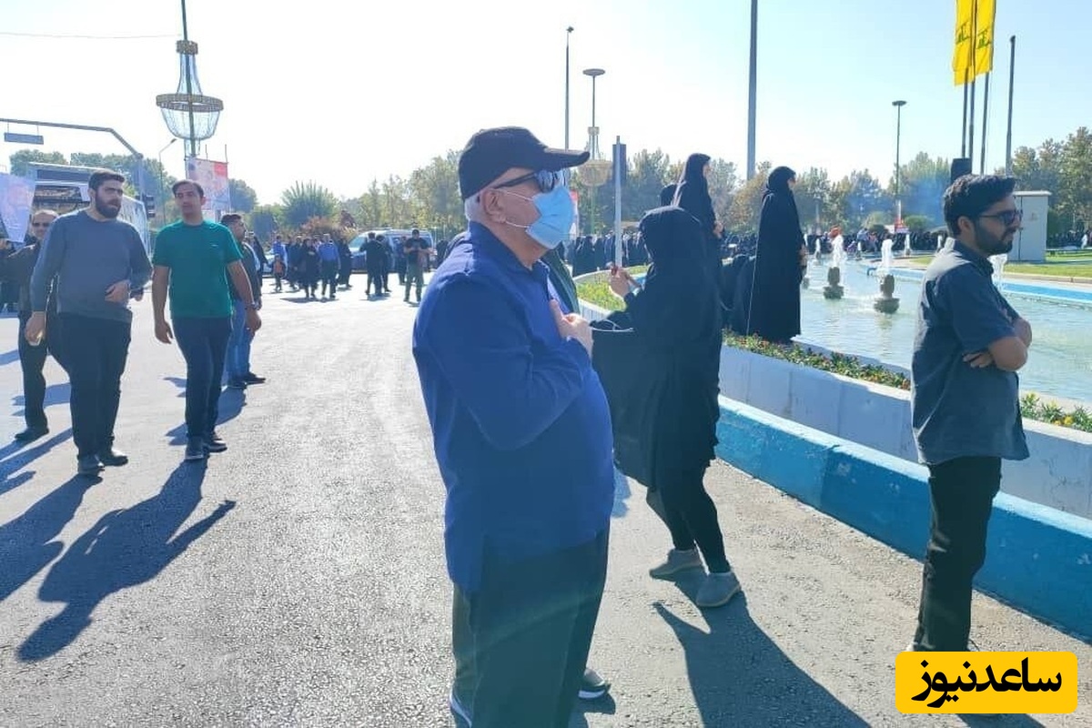 وزیر امور خارجه سابق هم آمد؛ تیپ اسپرت محمدجواد ظریف در مراسم تشییع شهدای اقتدار+عکس