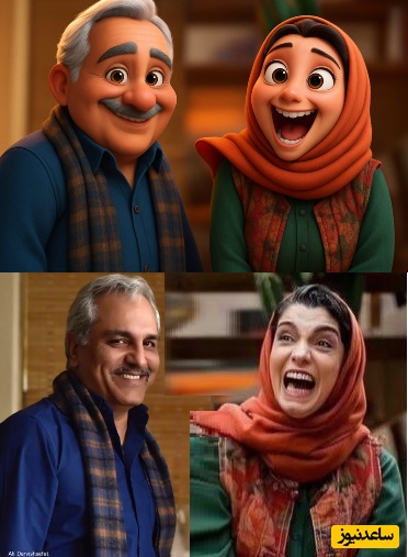 عاشقانه بمب خنده الیکا عبدالرزاقی و مهران مدیری در دنیای انیمیشنی/ اینو نباید یادتون بره 🤣