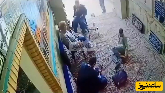 (ویدیو) سوءقصد به جان یک روحانی در صحن امام‌زاده یحیی تهران