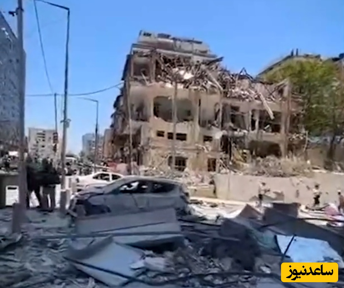 ببینید | آثار موشک های ایرانی در تل‌آویو✌️✌️✌️