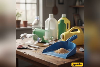 زنگ خلاقیت : نحوه ساخت یک خاک انداز با استفاده از ظرف پلاستیکی قدیمی