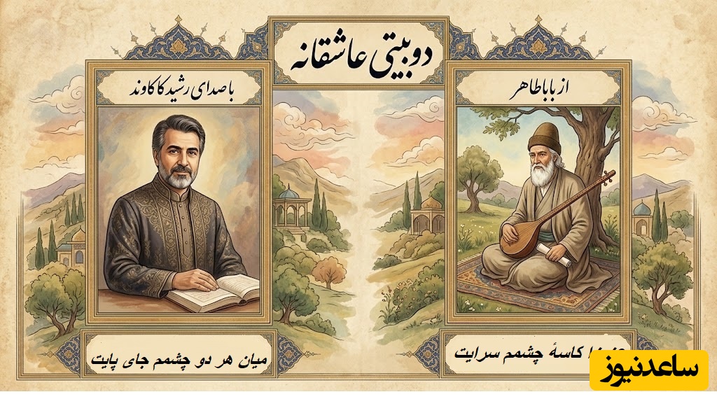 وقتی دوبیتیِ باباطاهر در صدای رشید کاکاوند جان می‌گیرد… عاشقانه‌ای که انگار از آسمان افتاده و دل را برای همیشه بی‌قرار می‌کند +ویدئو