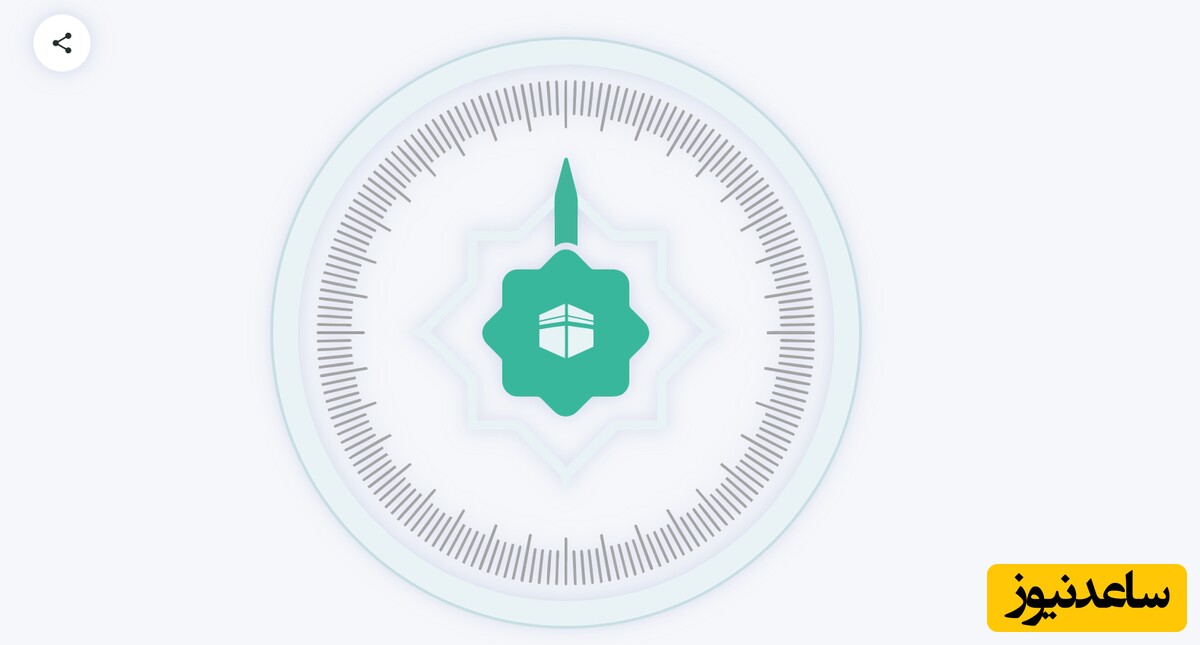 استفاده از قبله نمای آنلاین در سایت qiblafind.org