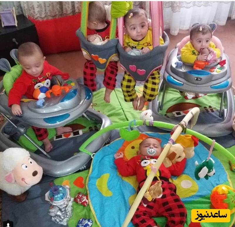 خلاقیت خنده دار و تحسین برانگیز یک زوج باهوش برای سفارش کالسکه 6قلوهایشان حماسه‌ای آفرید تاریخی/ زیبا ، کم جا، مطمئن😂