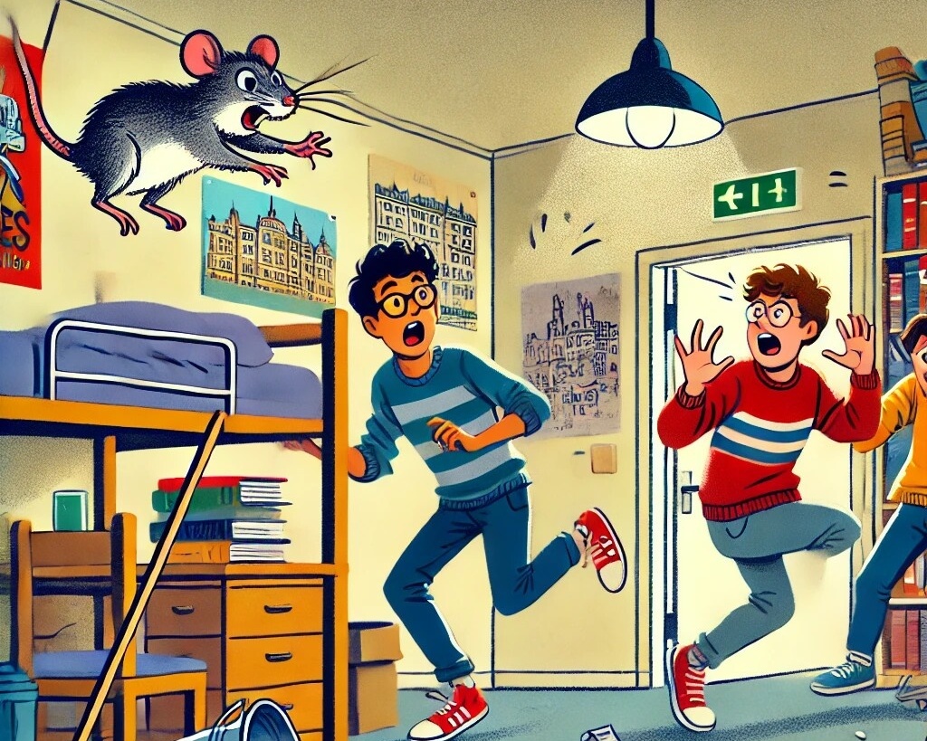 ویدئو| نگاهی به گوشه‌ای از زندگی خوابگاهی/وقتی یک موش کوچولو، سه دانشجوی 2 متری رو فراری داد!😂