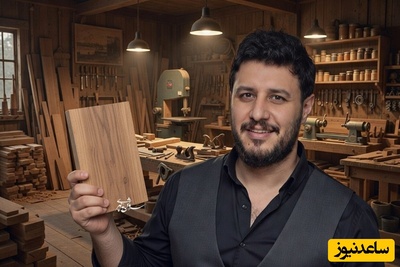 هم نشینی رایحه خوش چوب با هارمونی زیبای طبیعت در کارگاه نجاری اوس جواد عزتی بازیگر سریال وحشی/ آثار هنری که با عشق ساخته می شوند+فیلم