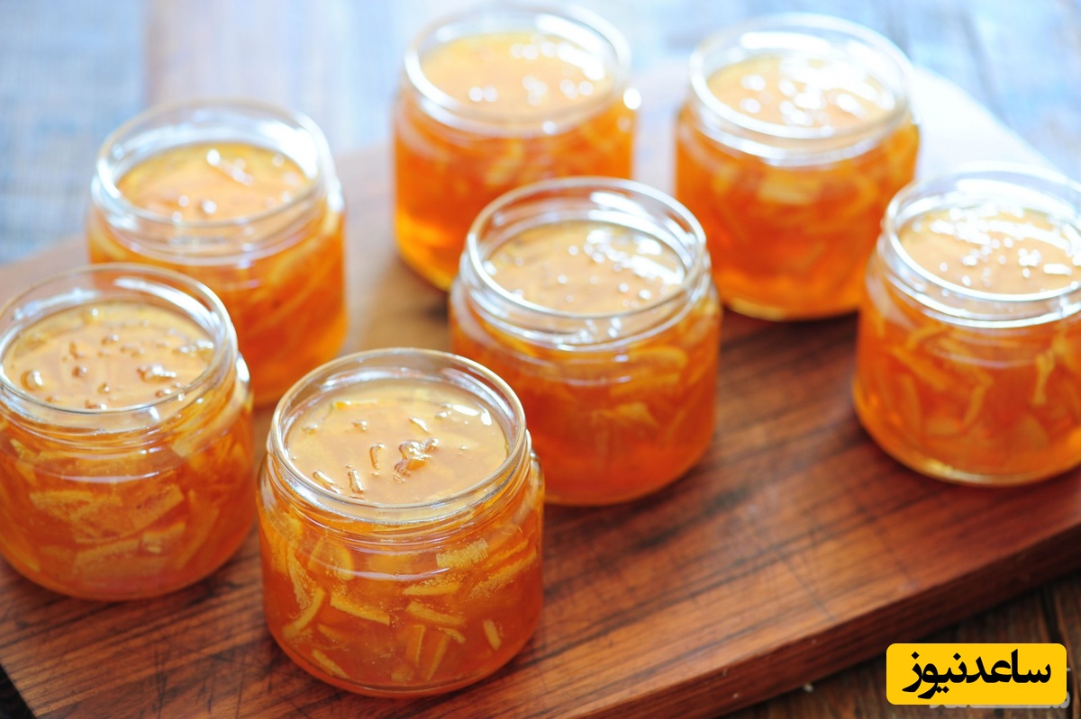 طرز تهیه مربای پوست پرتقال به صورت خلال+ عکس