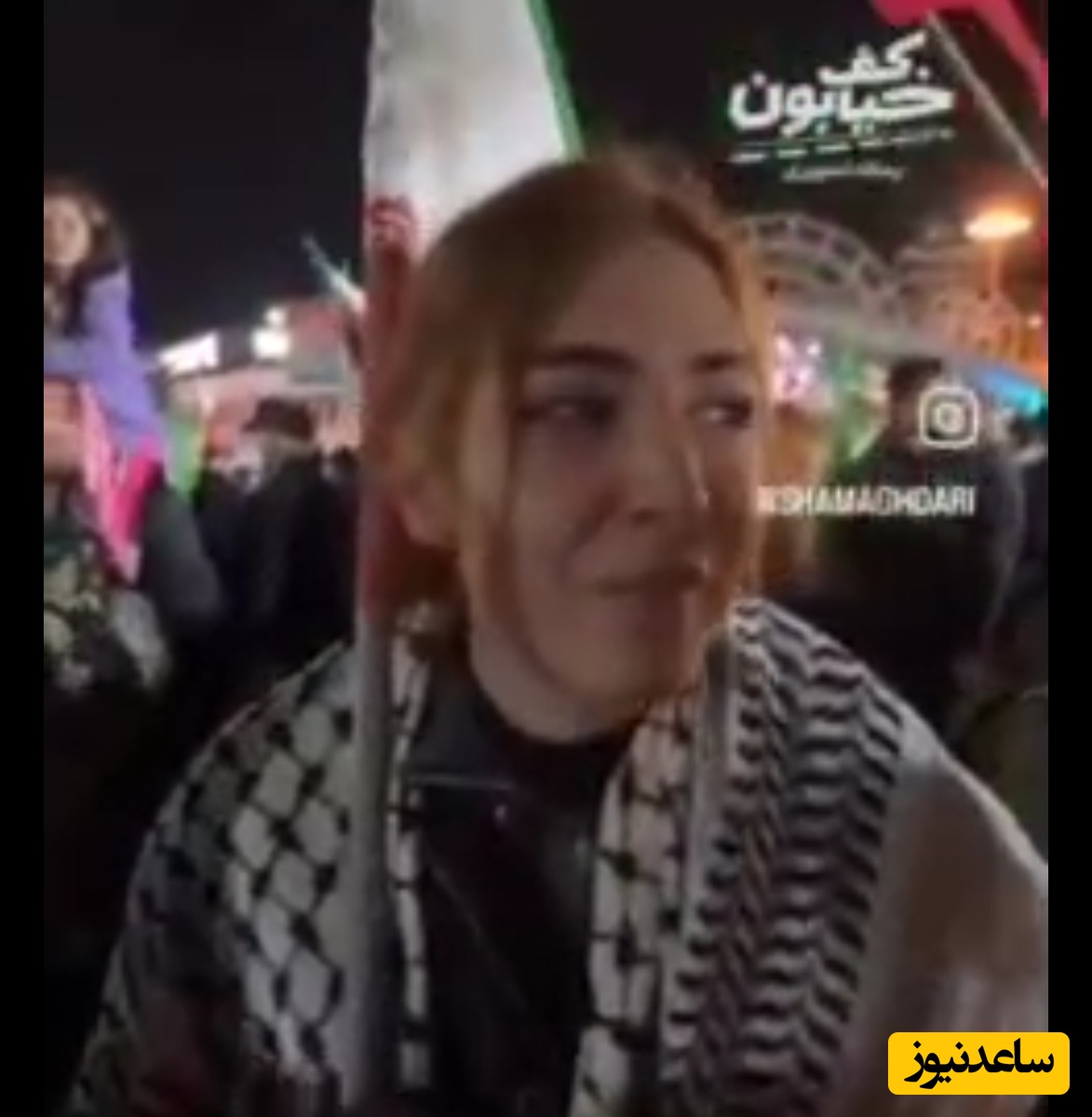 فیلم / دختر با غیرت ایرانی در تجمعات شبانه که دو روز است از دبی به ایران بازگشته