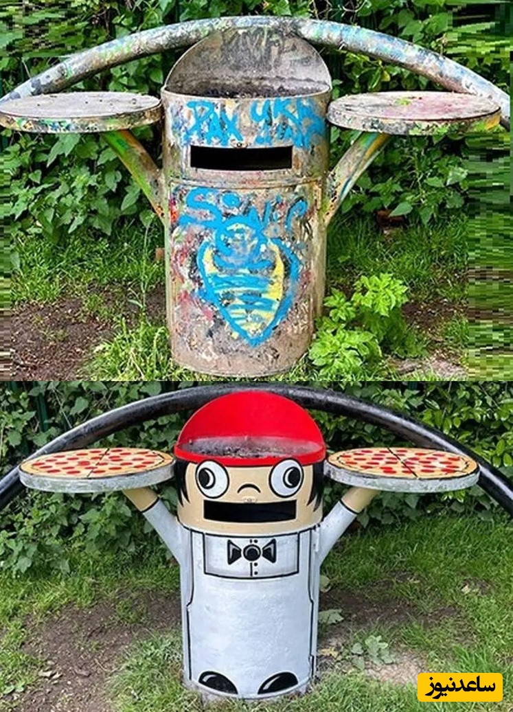سطل‌‌های آشغال خلاقانه در سراسر جهان/  از سطل‌های جنتلمن و خوش‌لباس وسط خیابان تا سطل‌هایی که عاشق کلوچه هستن🤣