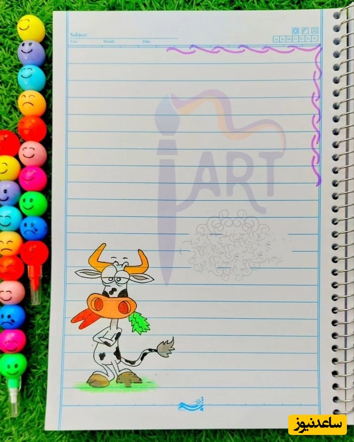  نقاشی دفتر مشق