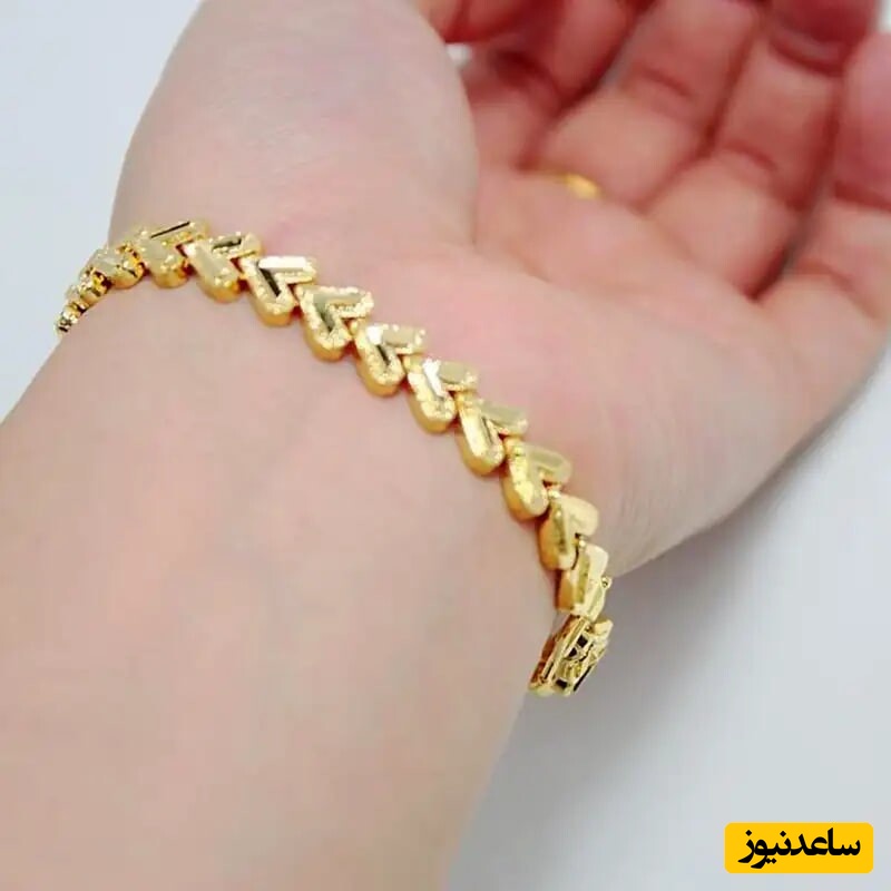 دستبند اسپرت دخترانه طلا