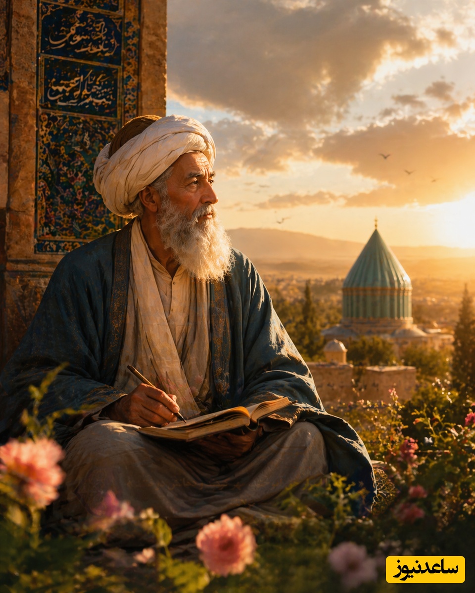 هر روز چند بیت شعر زیبا مهمان ما باشید/ مولانا: عمر که بی‌عشق رفت هیچ حسابش مگیر...❤