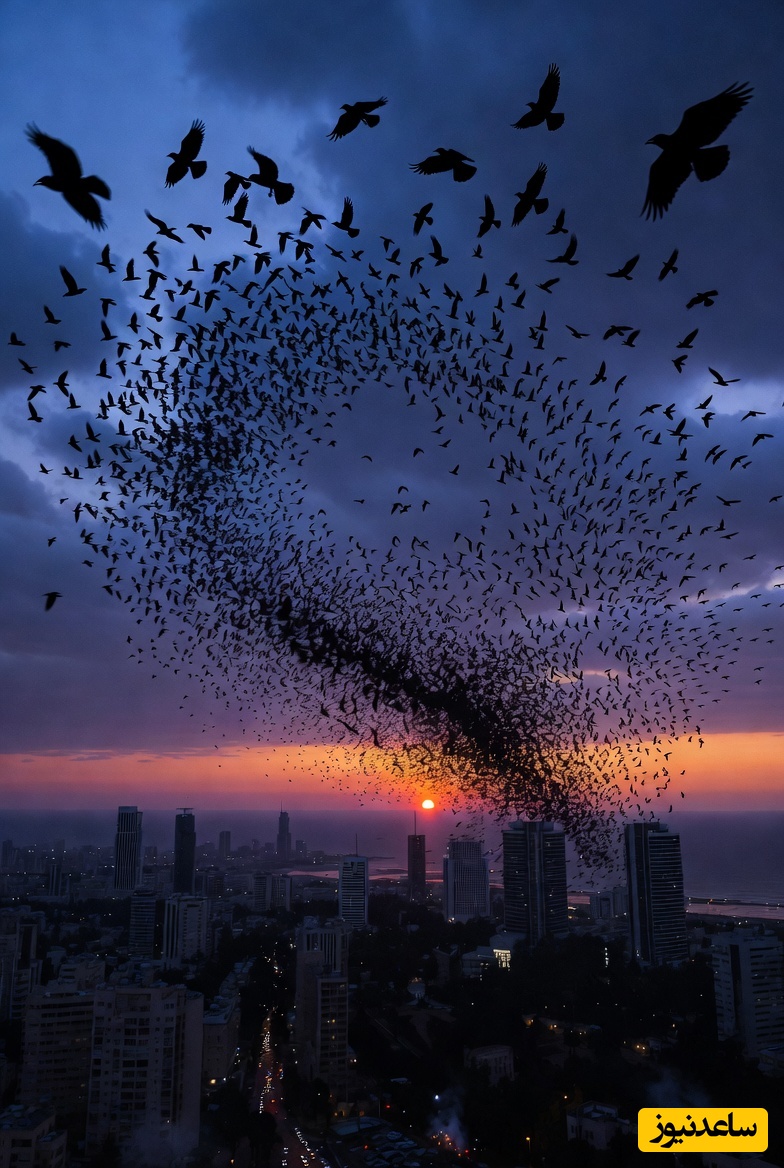 (ویدئو) کلاغ‌ها بر فراز تل‌آویو؛ نشانه شوم یا افشای آمار پنهان تلفات موشکی ایران؟
