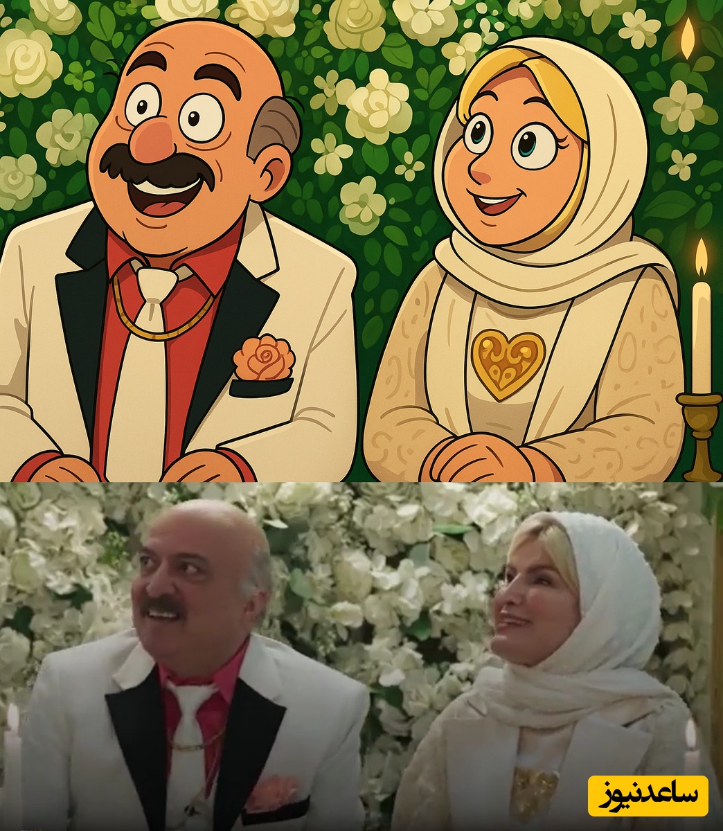 انیمیشن سکانس عقد آریایی سریال قهوه پدری مهران مدیری هم ساخته شد/ تو را من از میان همه خوبان ..... عقد نیست که بمب خندس🤣
