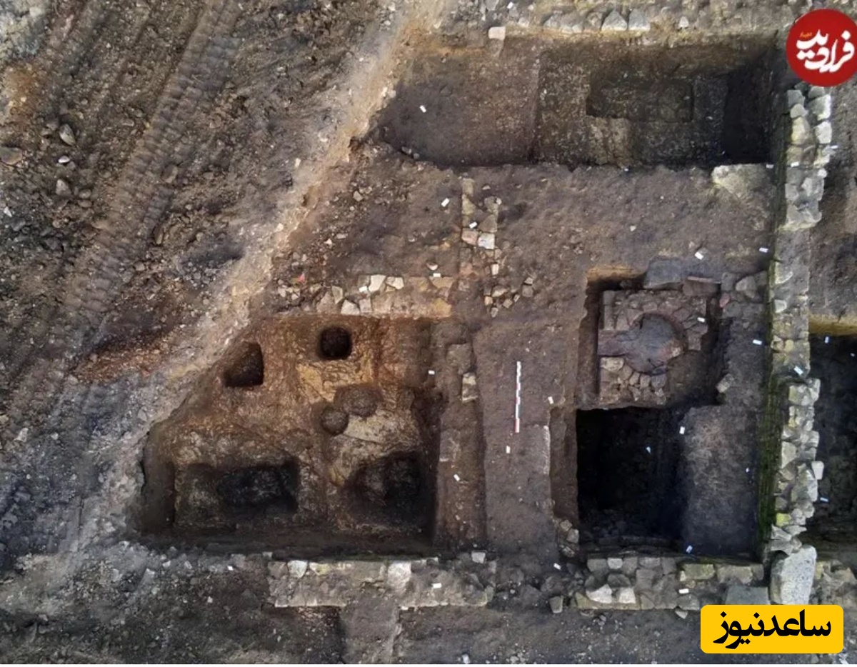 بخشی از بقایای یکی از خانه‌ها
