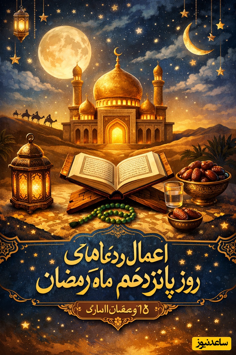 اعمال و دعای مخصوص روز پانزدهم رمضان + تلاوت جزء 15 با صدای استاد معتز آقایی + ویدئو
