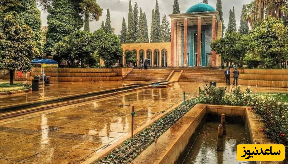 تصویر؛ مقبره شاعر نامدار سعدی شیرازی در دوره قاجار