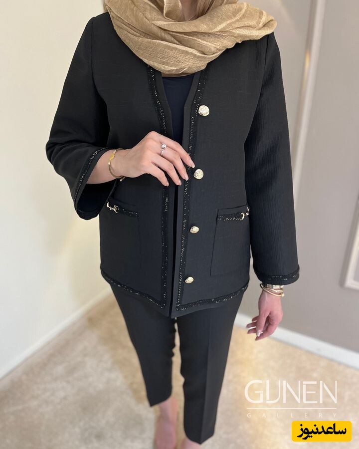 نمونه‌ای از شیک‌ترین مانتوهای مشکی مجلسی و مزونی برای استایل خیابانی