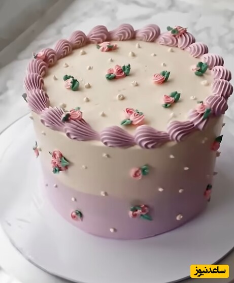 ویژه روز دختر/ روشی ساده برای دیزاین شیک کیک در خانه با تم دخترونه/ مینیمال، جذاب و مجلسی👌
