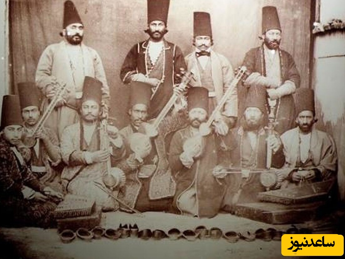 (عکس) سفر به ایران قدیم؛ سنتورخان و نوازندگان دربار قاجار