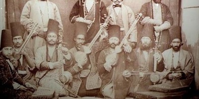 (عکس) سفر به ایران قدیم؛ سنتورخان و نوازندگان دربار قاجار