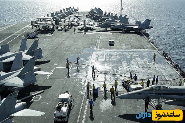 ادعای رسانه انگلیسی از زبان مسئولان ایرانی در مورد ناو آمریکایی آبراهام لینکلن + عکس